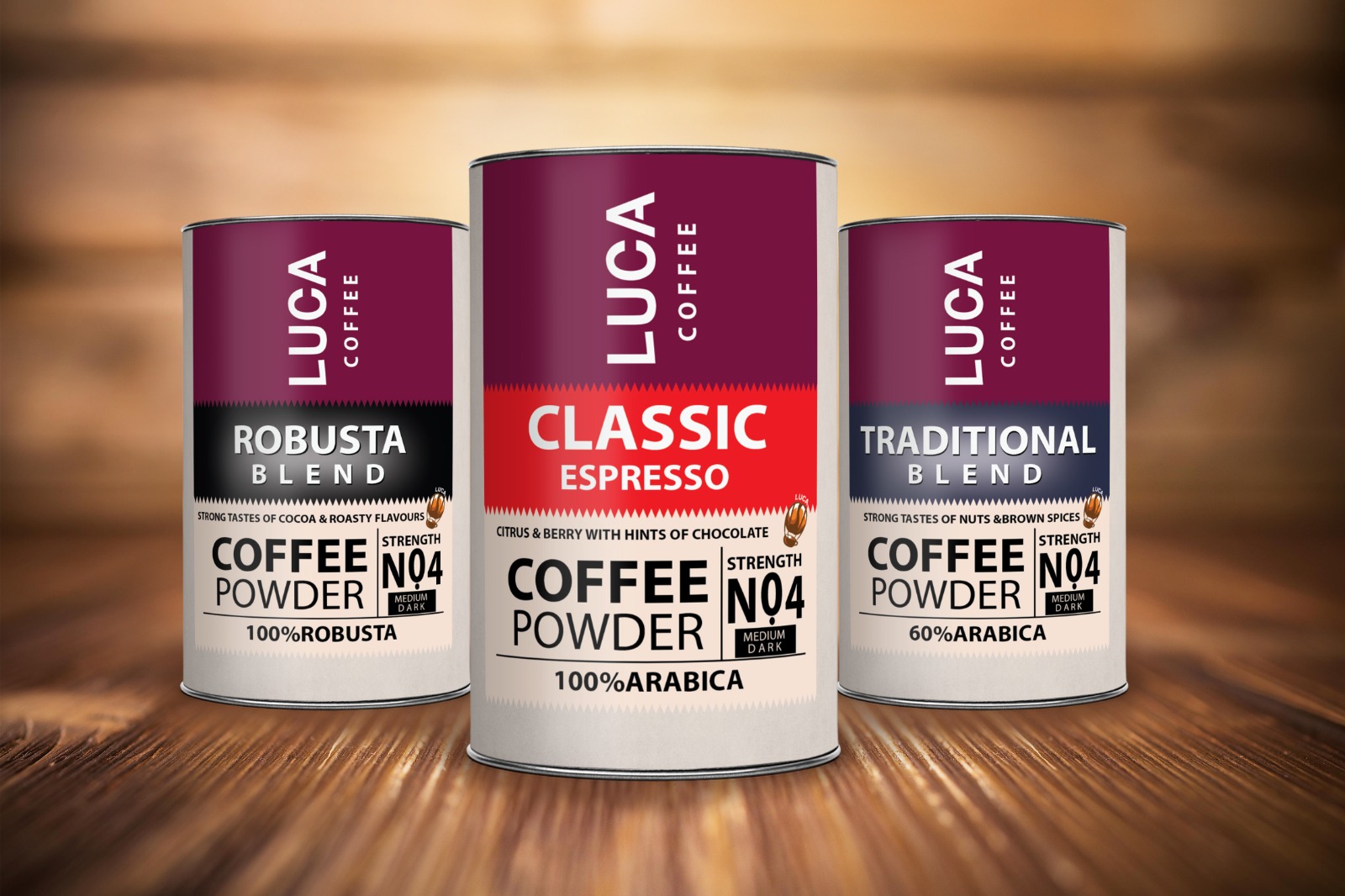 طراحی بسته بندی قهوه برند لوکا